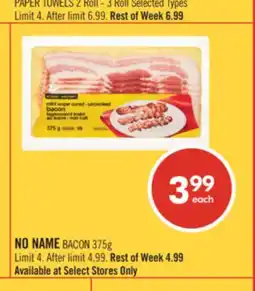 Shoppers Drug Mart NO NAME BACON offer