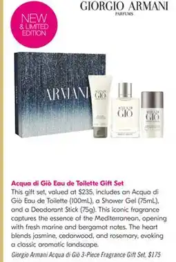 Shoppers Drug Mart Giò 3-Piece Fragrance Gift Set offer