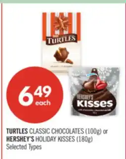 Shoppers Drug Mart TURTLES CLASSIC CHOCOLATES (100g) or HERSHEY'S HOLIDAY KISSES (180g) offer