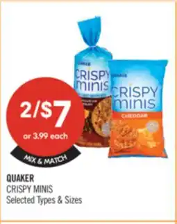 Shoppers Drug Mart QUAKER CRISPY MINIS offer
