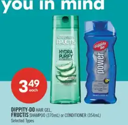 Shoppers Drug Mart DIPPITY-DO HAIR GEL, FRUCTIS SHAMPOO (370mL) or CONDITIONER (354mL) offer