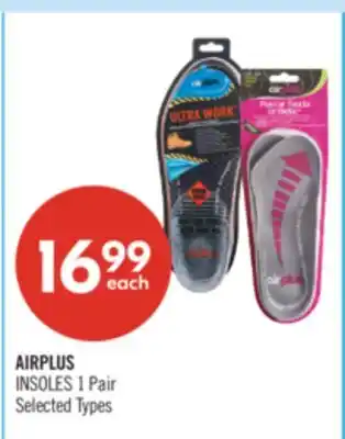 Shoppers Drug Mart AIRPLUS INSOLES 1 Pair offer