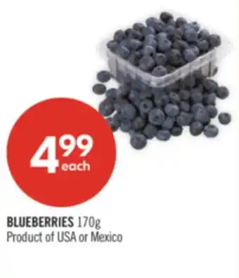 Shoppers Drug Mart BLUEBERRIES 170g Product of USA or Mexico offer