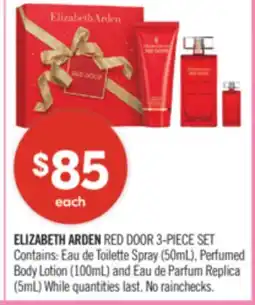 Shoppers Drug Mart ELIZABETH ARDEN RED DOOR 3-PIECE SET (50mL), Perfumed Body Lotion (100mL) and (5mL) offer