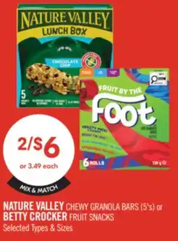 Shoppers Drug Mart NATURE VALLEY CHEWY GRANOLA BARS (5's) or BETTY CROCKER FRUIT SNACKS offer