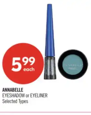 Shoppers Drug Mart ANNABELLE EYESHADOW or EYELINER offer