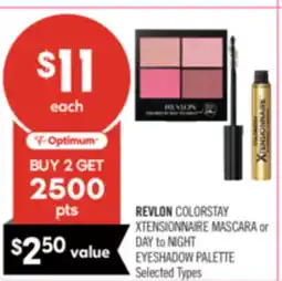Shoppers Drug Mart REVLON COLORSTAY XTENSIONNAIRE MASCARA or DAY to NIGHT EYESHADOW PALETTE offer