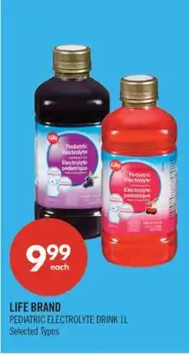 Shoppers Drug Mart LIFE BRAND PEDIATRIC ELECTROLYTE DRINK 1L offer