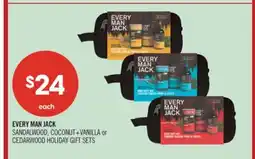 Shoppers Drug Mart EVERY MAN JACK SANDALWOOD, COCONUT+VANILLA or CEDARWOOD HOLIDAY GIFT SETS offer