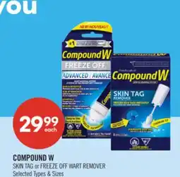 Shoppers Drug Mart COMPOUND W SKIN TAG or FREEZE OFF WART REMOVER offer