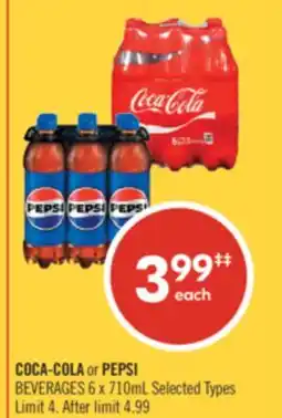 Shoppers Drug Mart COCA-COLA or PEPSI BEVERAGES offer