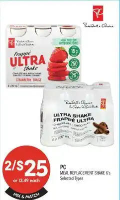 Shoppers Drug Mart PC MEAL REPLACEMENT SHAKE 6's offer