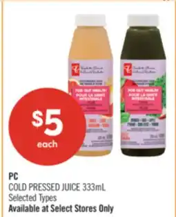 Shoppers Drug Mart PC COLD PRESSED JUICE offer