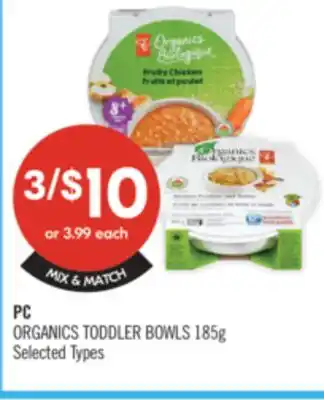 Shoppers Drug Mart PC ORGANICS TODDLER BOWLS offer
