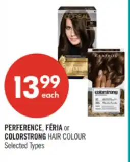 Shoppers Drug Mart PERFERENCE, FÉRIA or COLORSTRONG HAIR COLOUR offer
