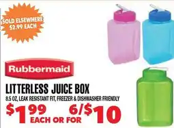 Len's Mill Stores RUBBERMAID LITTERLESS JUICE BOX offer