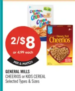 Shoppers Drug Mart GENERAL MILLS CHEERIOS or KIDS CEREAL offer