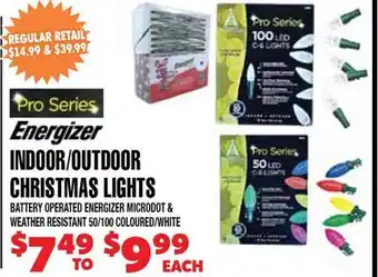 Len's Mill Stores Energizer Pro Series INDOOR/OUTDOOR 50LED CHRISTMAS LIGHTS offer