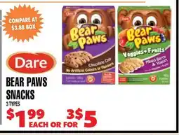 Len's Mill Stores Dare Bear paws Snacks offer