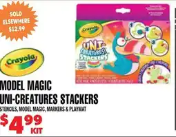 Len's Mill Stores Crayola-- MODEL MAGIC UNI-CREATURES STACKERS offer