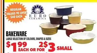 Len's Mill Stores EURO CERAMICA BAKEWARE offer