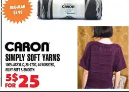 Len's Mill Stores CARON SIMPLY SOFT YARNS offer