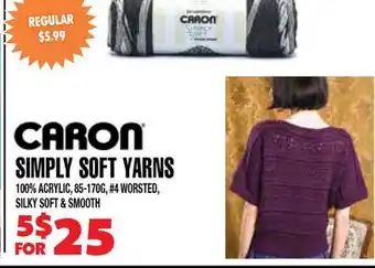 Len's Mill Stores CARON SIMPLY SOFT YARNS offer