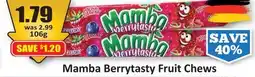 Starsky Mamba Berrytasty Fruit Chews offer