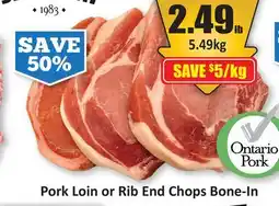 Starsky Pork Loin or Rib End Chops Bone-In offer