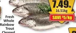 Starsky Fresh Whole Rainbow Trout Cleaned offer