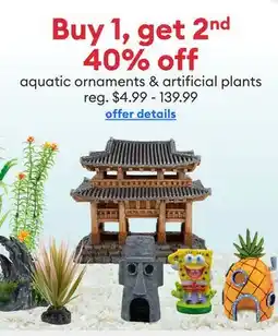 Petsmart Aquatic ornaments & artificial plants offer