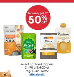 Petsmart Select cat food toppers offer