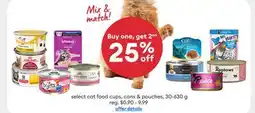 Petsmart Select cat food cups, cans & pouches 57-630 g offer