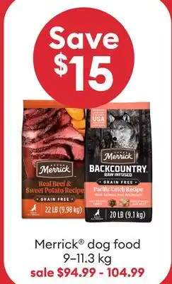Petsmart Save $15 Merrick dog food offer