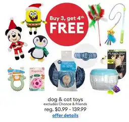 Petsmart Dog & Cat toys, excludes Chance & friends offer