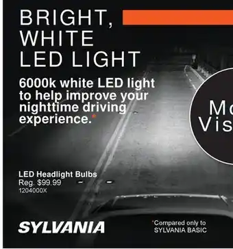 PartSource Sylvania LED Headlight Bulbs offer