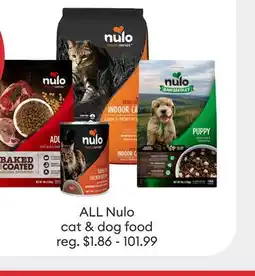 Petsmart ALL Nulo cat & dog food offer
