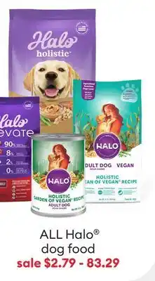 Petsmart ALL Halo dog food offer
