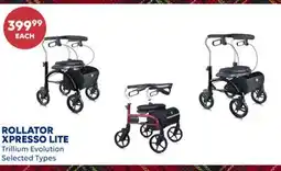 Wellwise by Shoppers ROLLATOR XPRESSO LITE Trillium Evolution offer