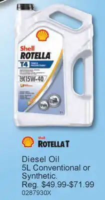 PartSource Shell Rotella Diesel Oil 5L Conventional or Synthetic offer