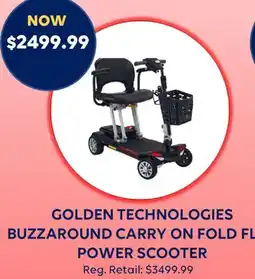 Wellwise by Shoppers GOLDEN TECHNOLOGIES BUZZAROUND CARRY ON FOLD FL POWER SCOOTER offer