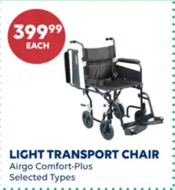 Wellwise by Shoppers LIGHT TRANSPORT CHAIR Airgo Comfort-Plus offer
