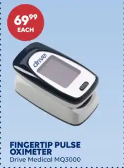 Wellwise by Shoppers FINGERTIP PULSE OXIMETER Drive Medical MQ3000 offer