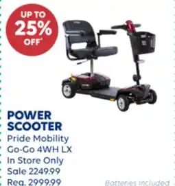 Wellwise by Shoppers POWER SCOOTER Pride Mobility Go-Go 4WH LX offer