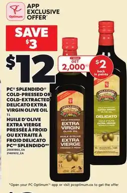 Independent City Market PC SPLENDIDO COLD-PRESSED OR COLD-EXTRACTED DELICATO EXTRA VIRGIN OLIVE OIL, 1 L offer