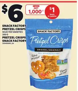 Independent City Market SNACK FACTORY PRETZEL CRISPS, 200 G offer