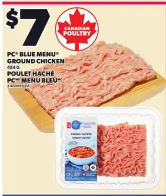Independent City Market PC BLUE MENU GROUND CHICKEN, 454 G offer