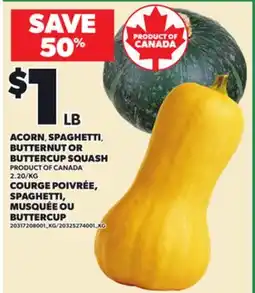 Independent City Market ACORN, SPAGHETTI, OR BUTTERCUP SQUASH offer