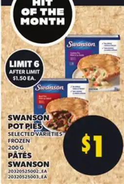 Independent City Market SWANSON POT PIES, 200 G offer