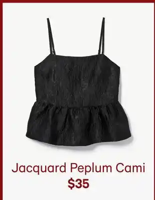 Joe Fresh Jacquard Peplum Cami offer